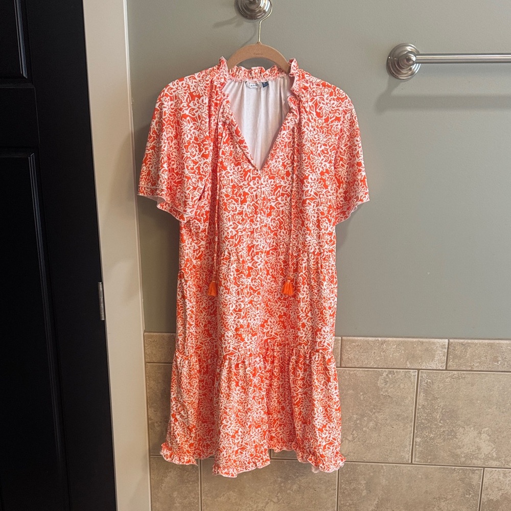 Cabana Life Orange and White Gameday dress